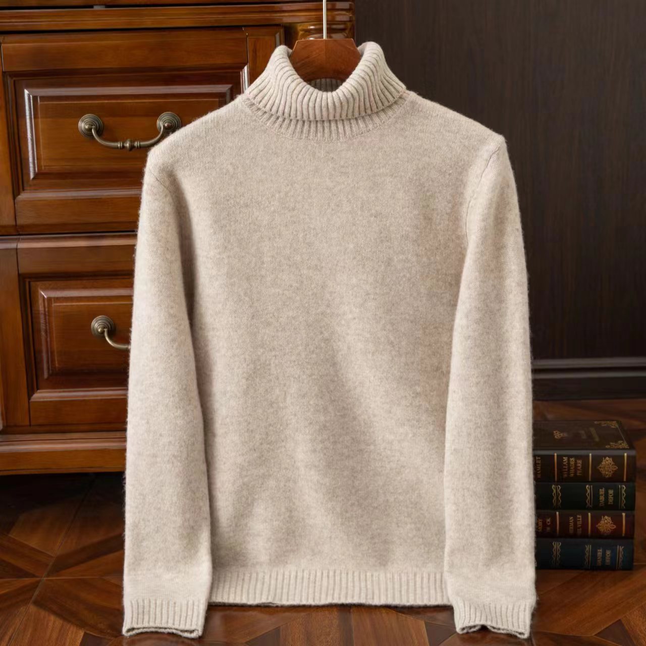 Mens Pure Wool Knit Sweater