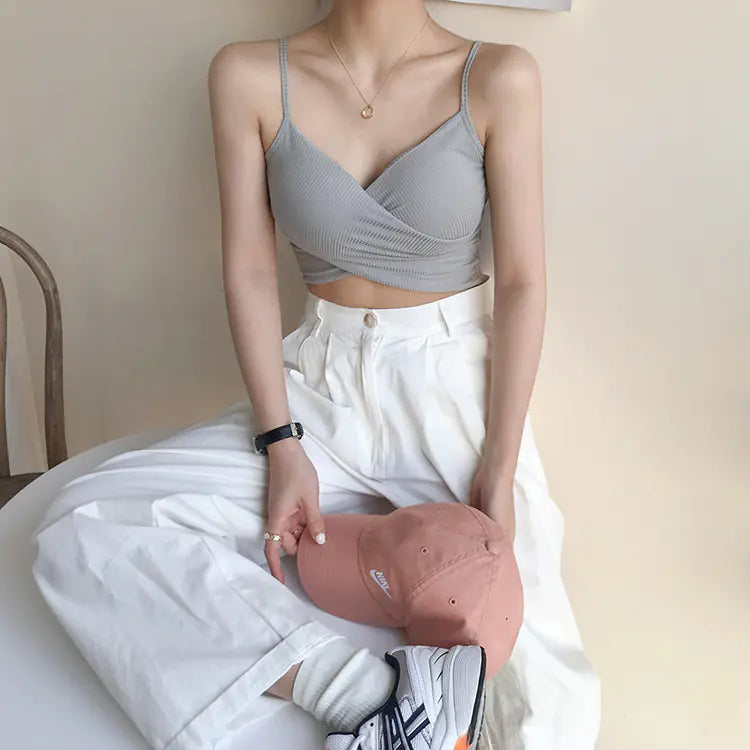 Summer Women's Casual Slim Fit Sleeveless Top and Vest