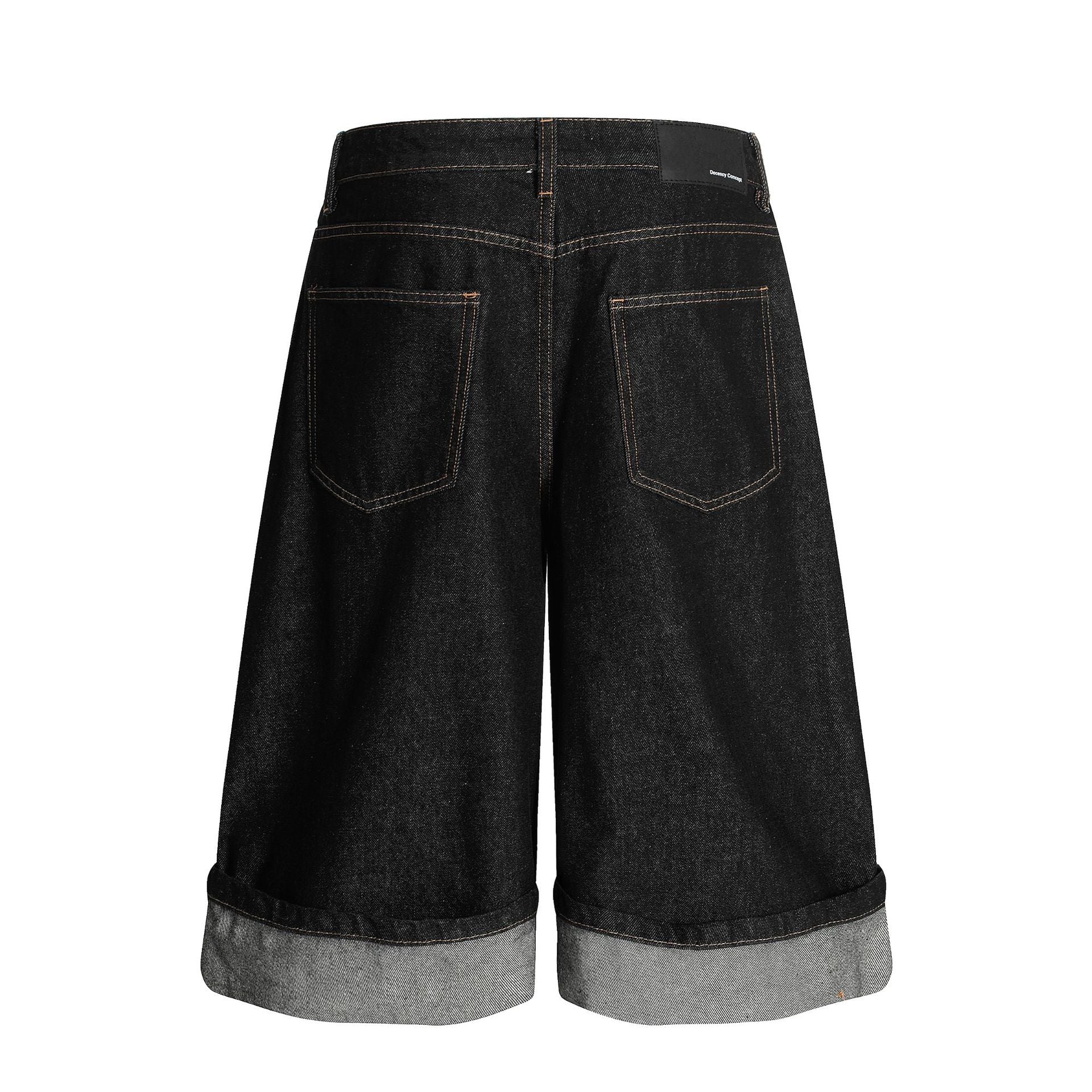 Mens Washed Black Cropped Jeans