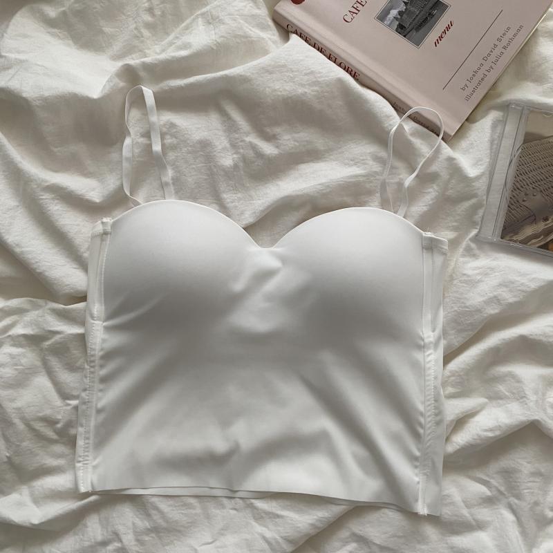 Ice Silk Slim-Fit Camisole with Built-In Bra