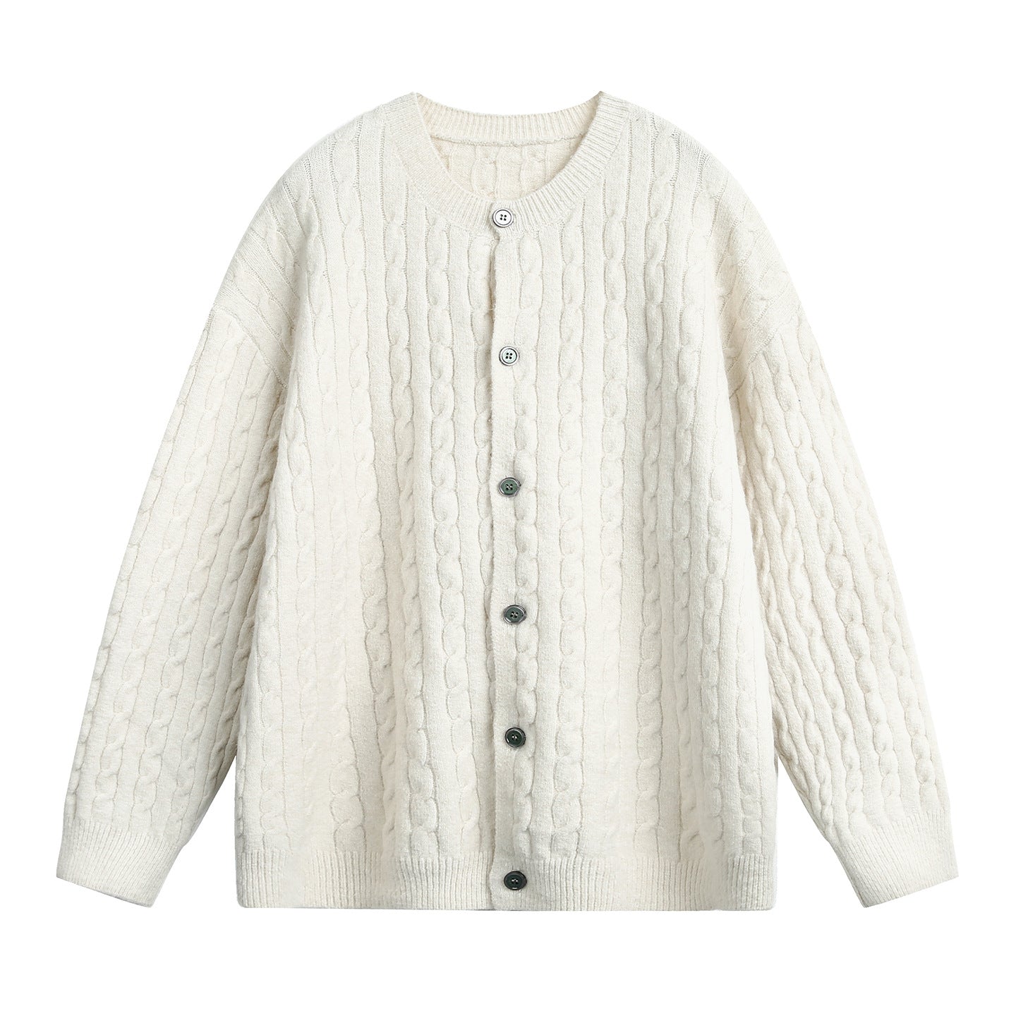 Mens Cable Knit Cardigan Sweater