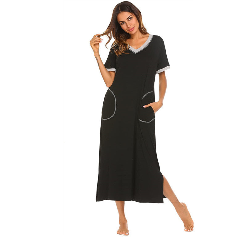Womens Soft Cotton Pajama Set with Pockets