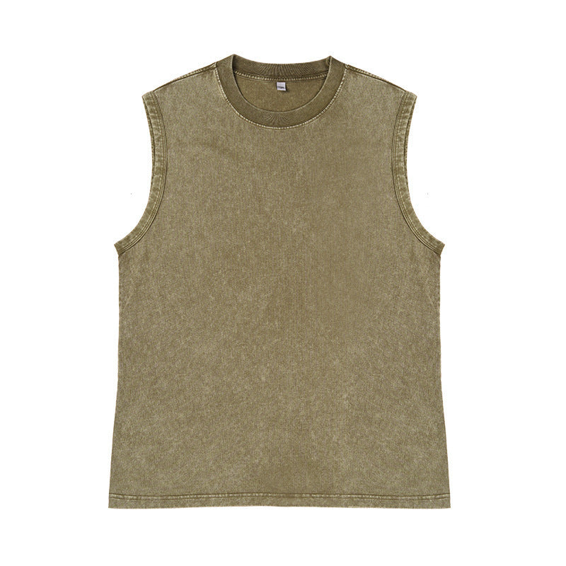 Mens Cotton Batik Washed Vest