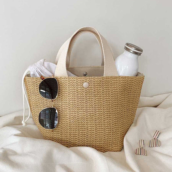 Beach Women Bohemian Summer Woven Rattan Shoulder Handbag Bags For Women