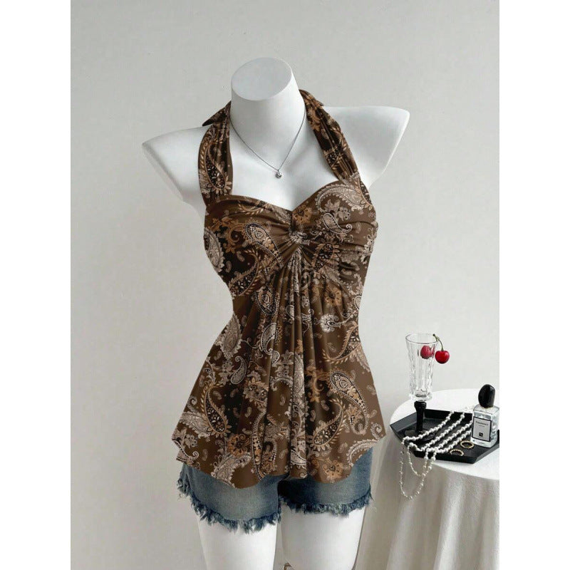 Womens Twist Backless Vest