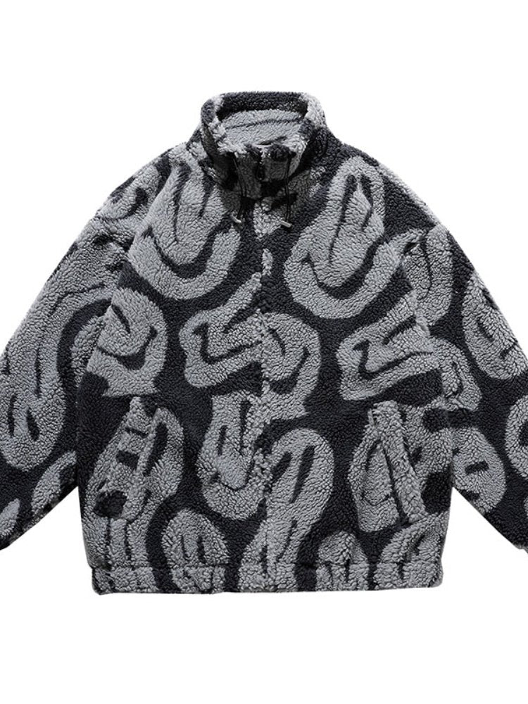 Mens Lamb Wool Printed Jacket