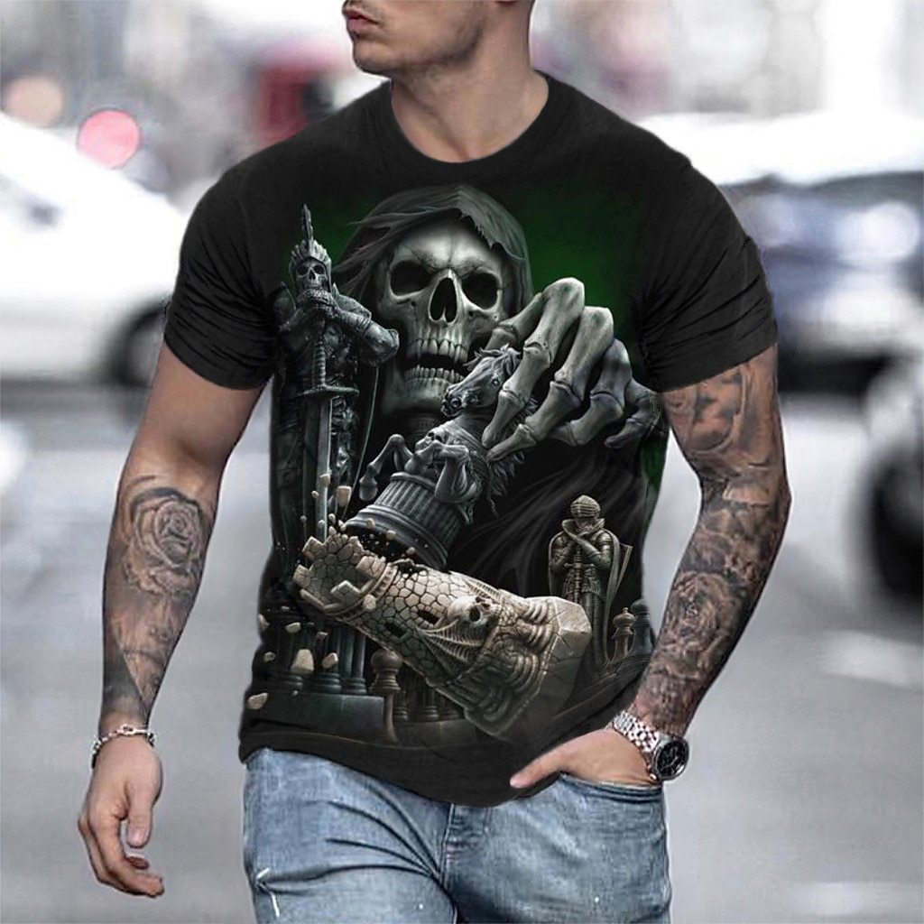 Skull Print Mens T-shirt