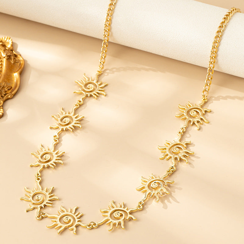 Metal Irregular Sun Waist Chain