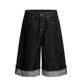 Mens Washed Black Cropped Jeans