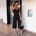 Elegant Commuter Backless Jumpsuit With Straps