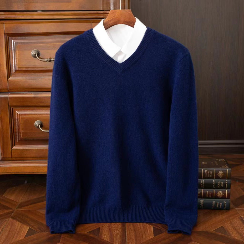 Mens Pure Wool Knit Sweater