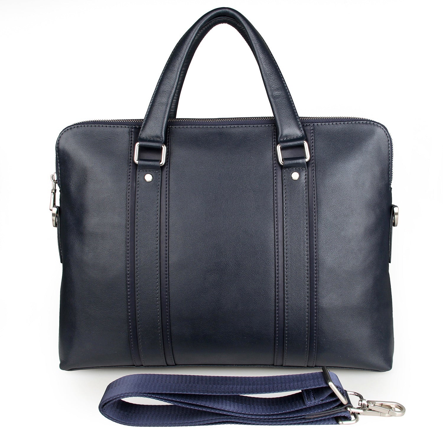 Business Leather Handbag for Men with Laptop Compartment