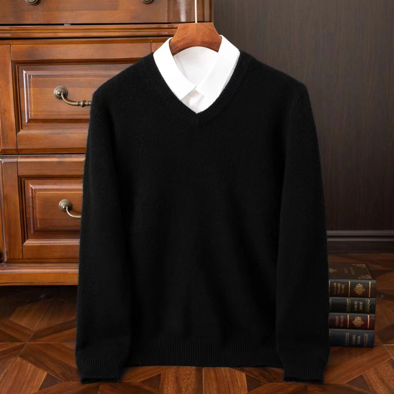 Mens Pure Wool Knit Sweater