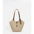 Genuine Leather Bucket Tote Bag