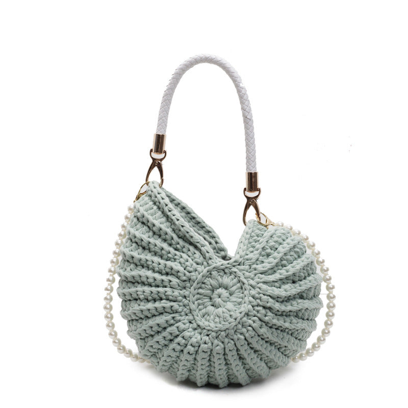 Handmade Woven Shell Design Shoulder Bag