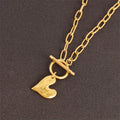 Stainless Steel Heart Pendant Adjustable Necklace