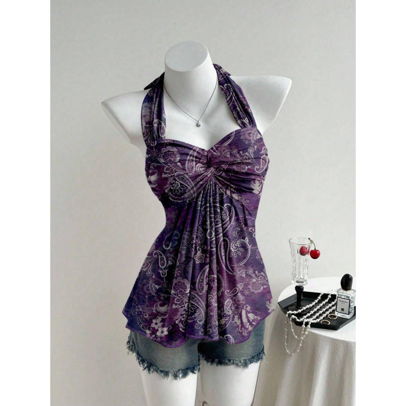 Womens Twist Backless Vest