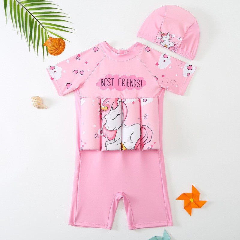 Cartoon Buoyancy Swimsuit for Kids
