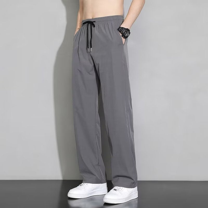 Mens Ice Silk Casual Trousers