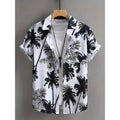 Mens Loose Fit Digital Print Short Sleeve Shirt