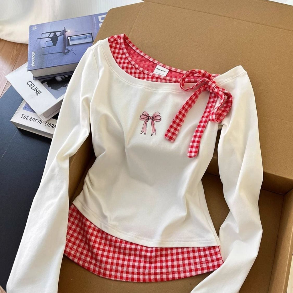 Fake Two-piece Long-sleeved T-shirt