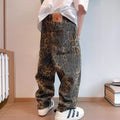 Retro leopard print jeans