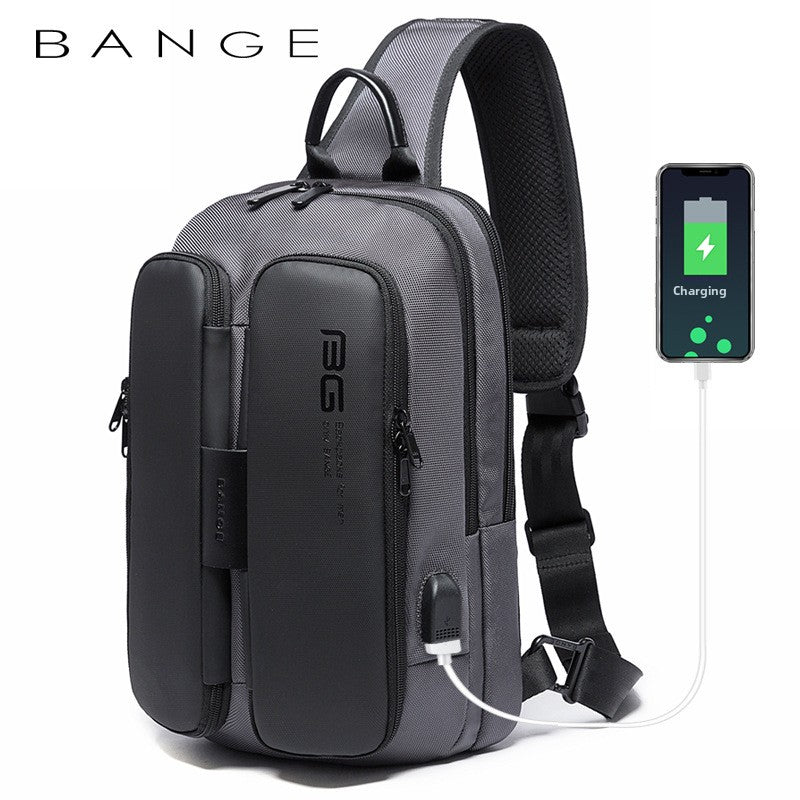 Lightweight USB Shoulder Bag for Men