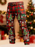 Retro Cargo Pants Men Straight Leg Trousers