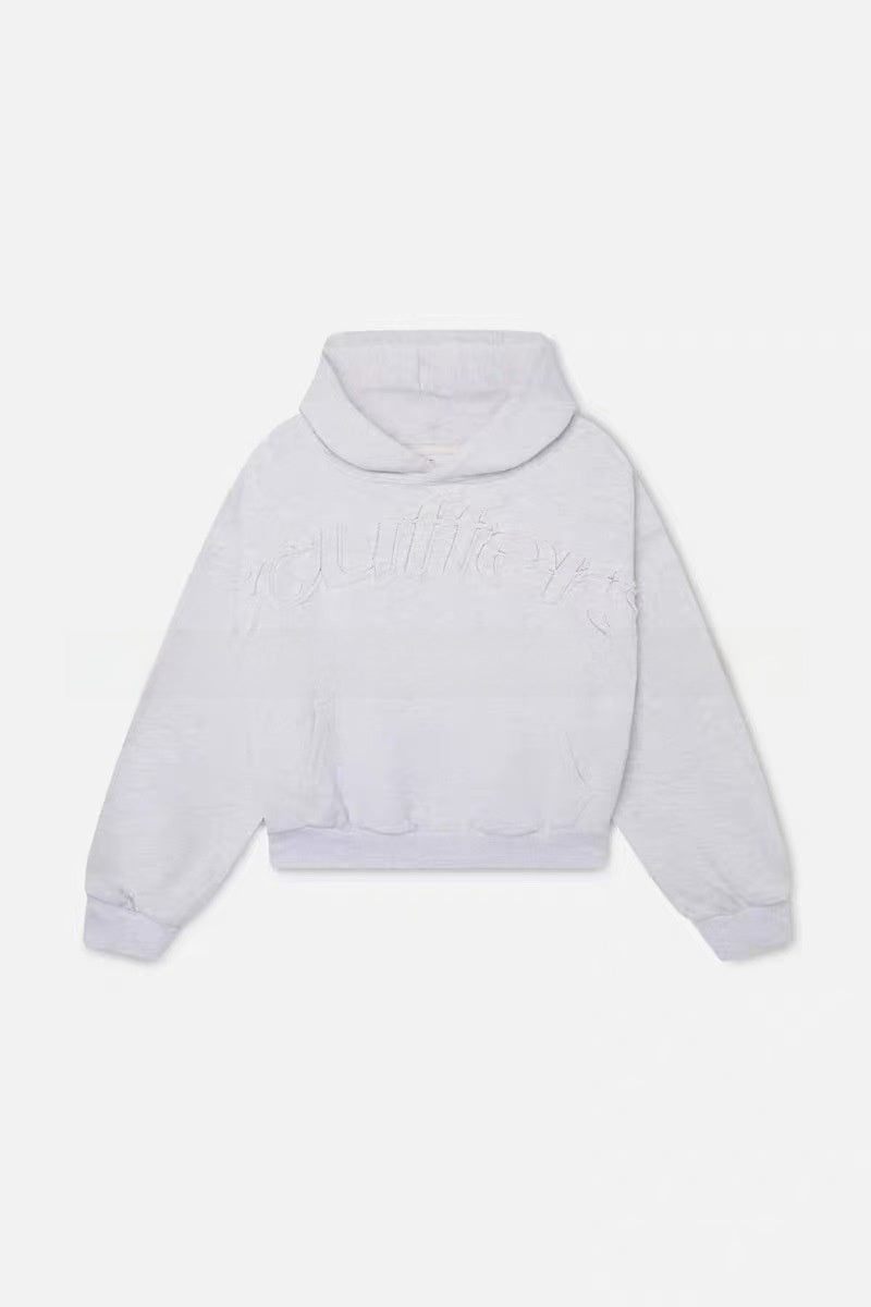 Mens Fleece-Lined Hooded Sweatshirt with Print Pattern