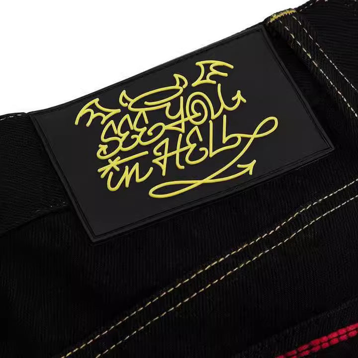 Embroidered Denim Shorts