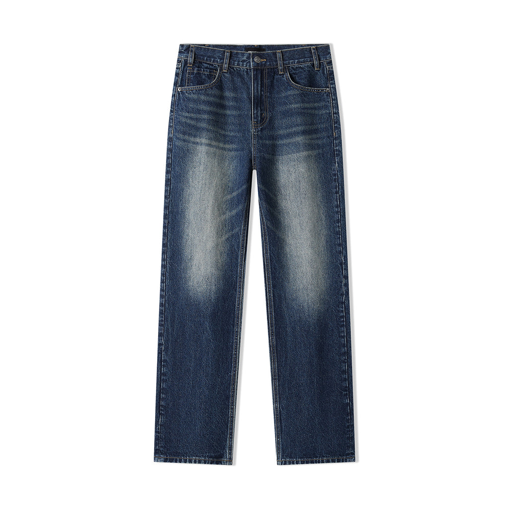 Mens Summer Elastic Straight Leg Jeans