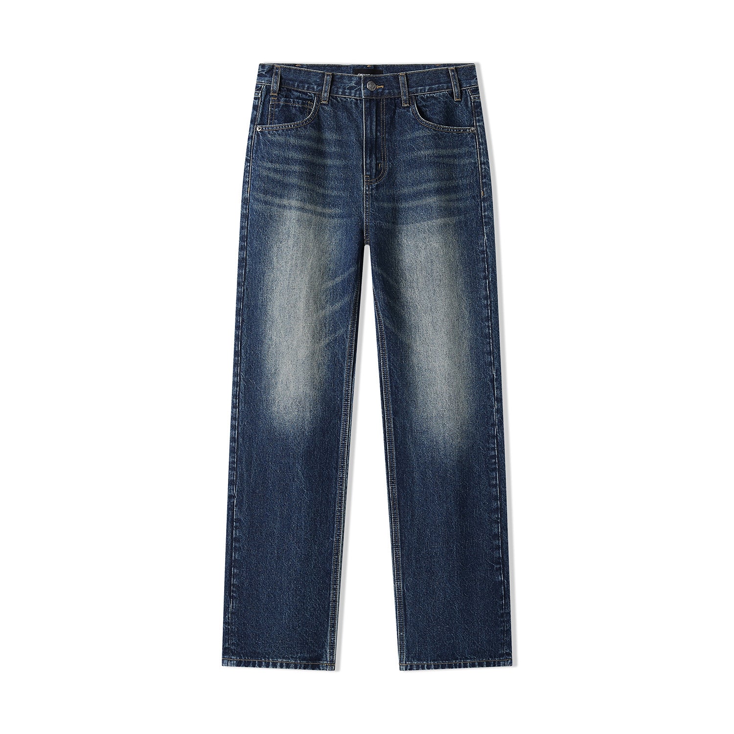 Mens Summer Elastic Straight Leg Jeans