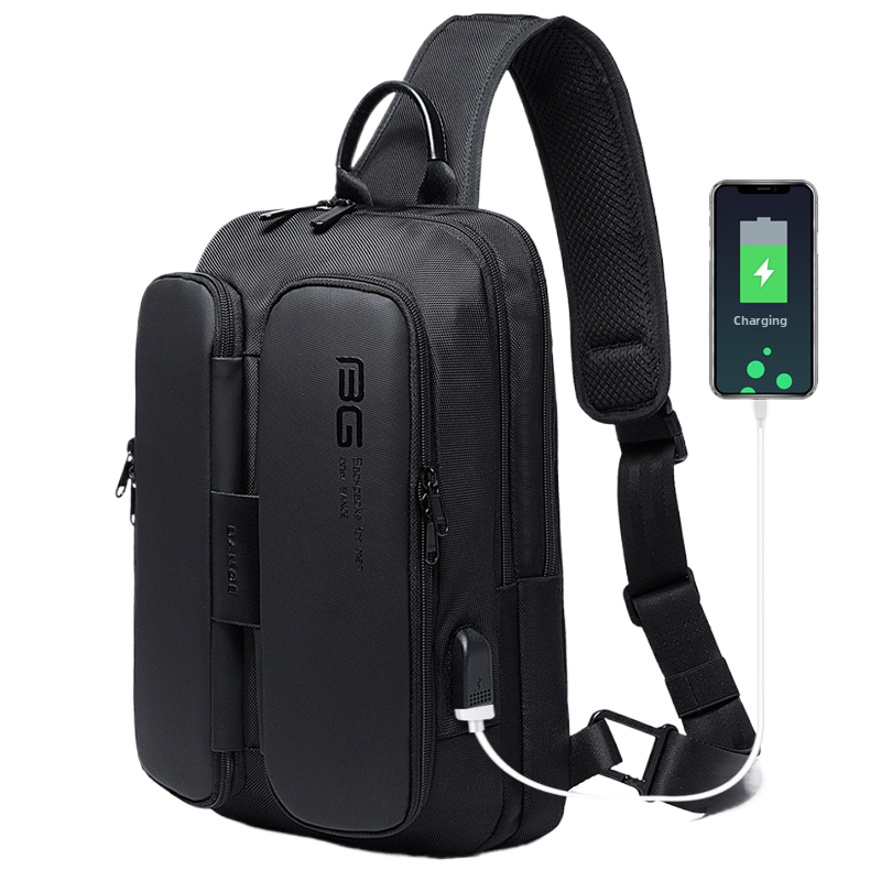 Lightweight USB Shoulder Bag for Men
