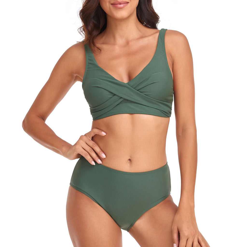 Two-Piece High-Waist Bikini Swimwear