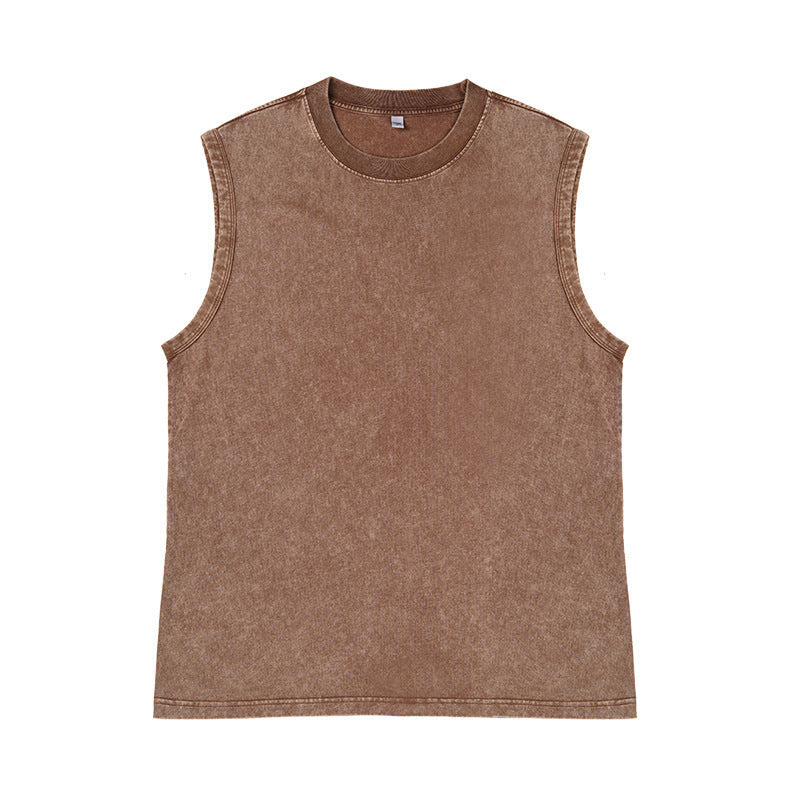 Mens Cotton Batik Washed Vest