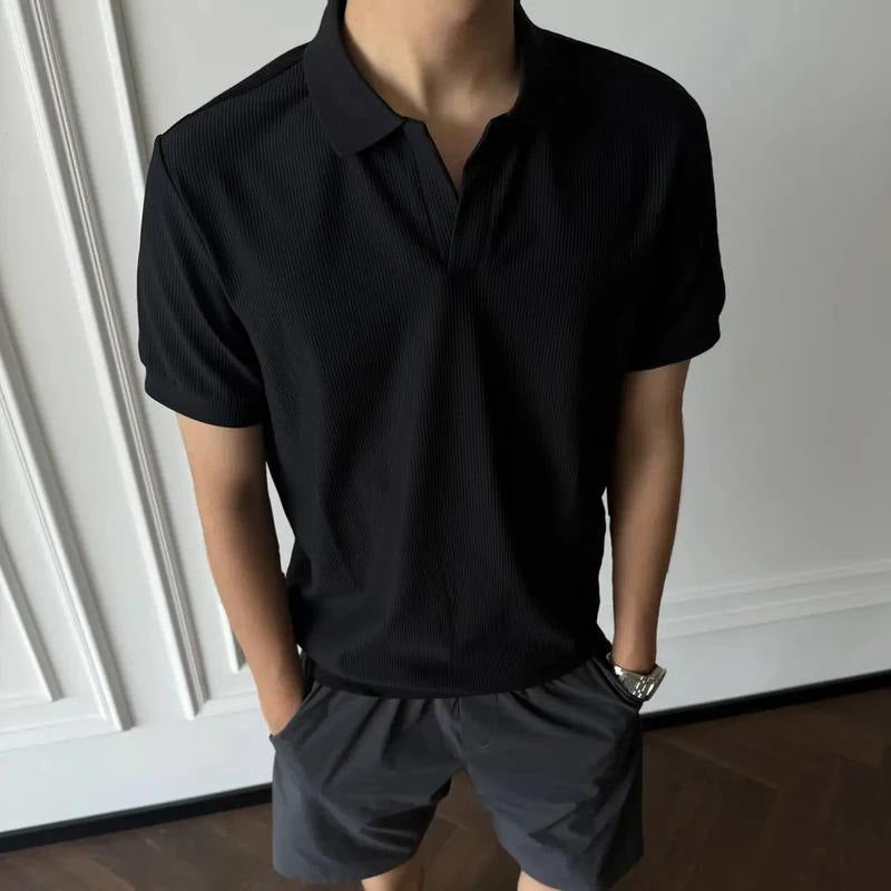 Mens Seagull Collar Polo Shirt