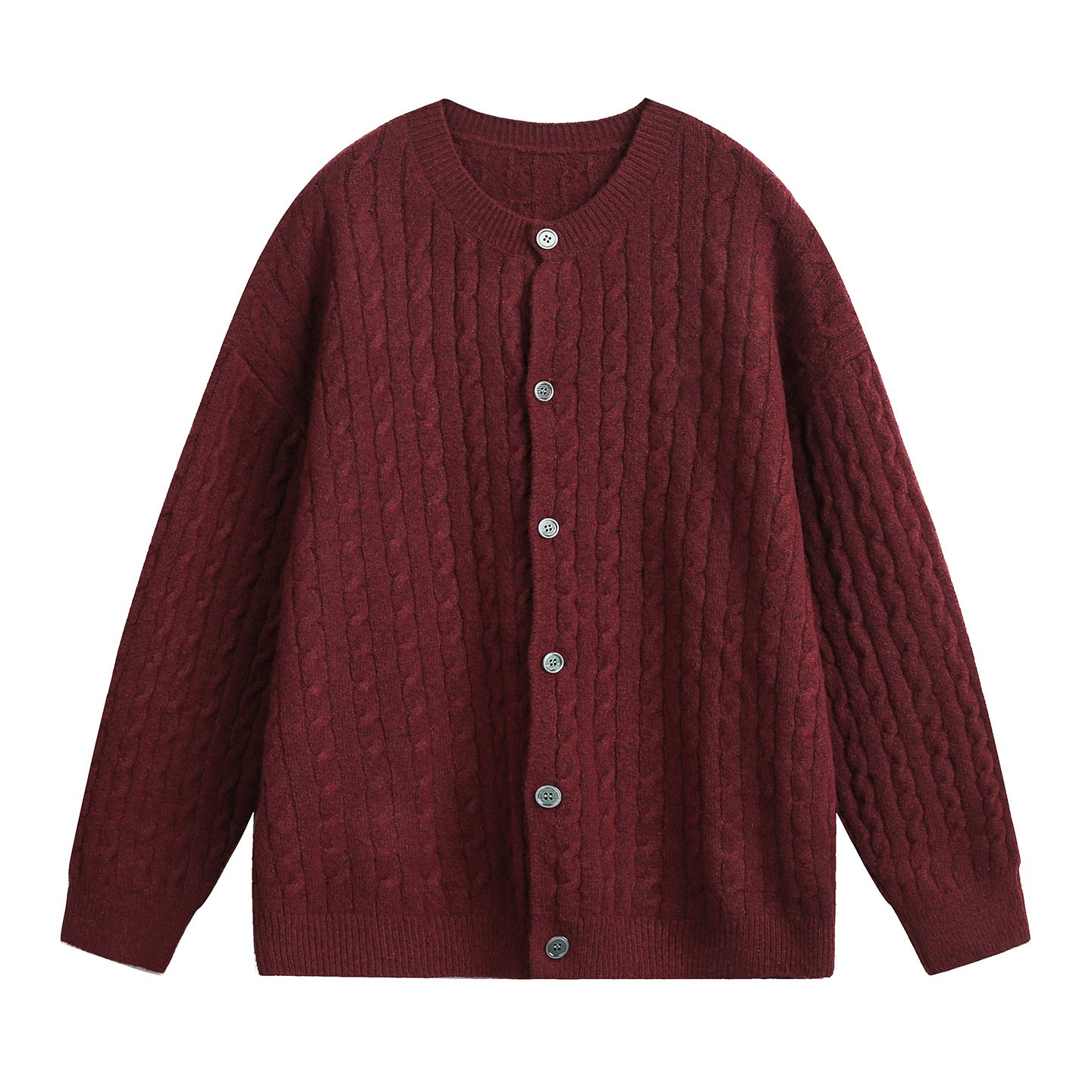 Mens Cable Knit Cardigan Sweater