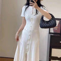French Elegant Crewneck Knitted Dress
