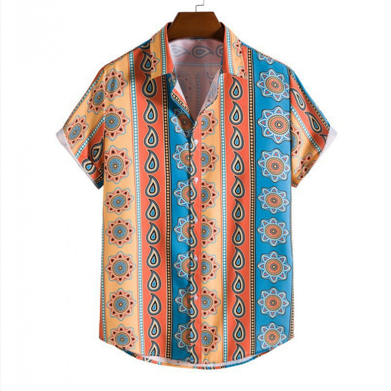 Mens Floral Print Casual Shirt