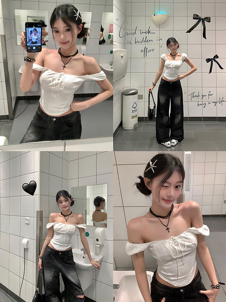 Cute-and-Sensual-Style Short Top