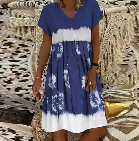 Womens Loose-fitting Printed Dress