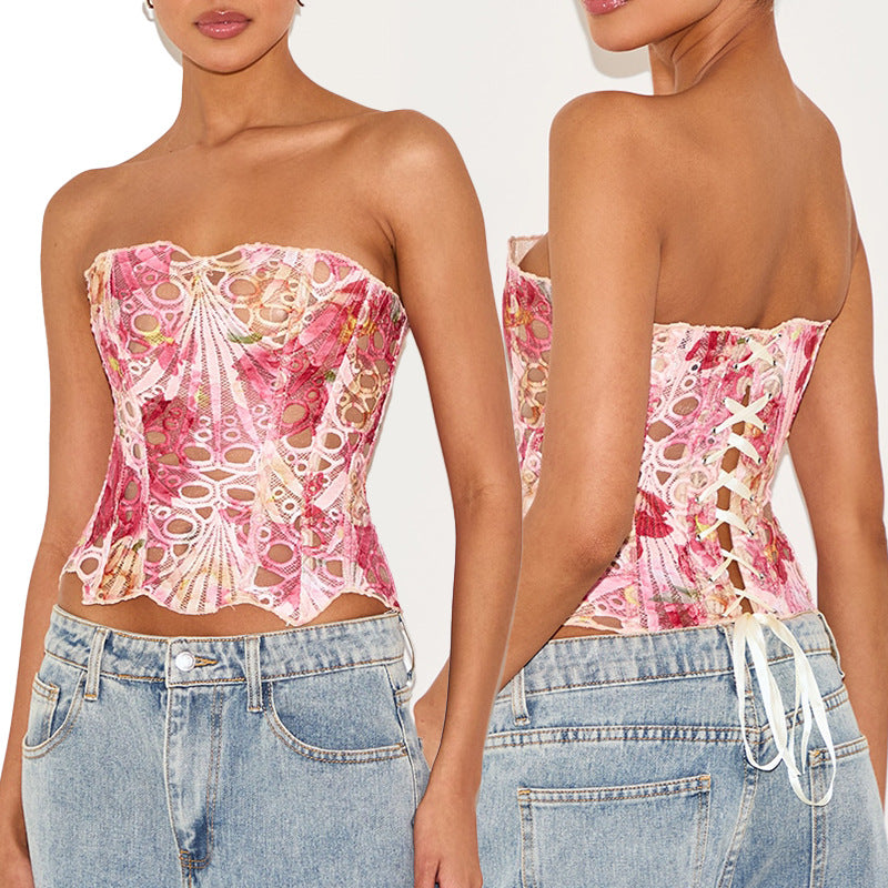 Elegant Lace Double-Layer Corset