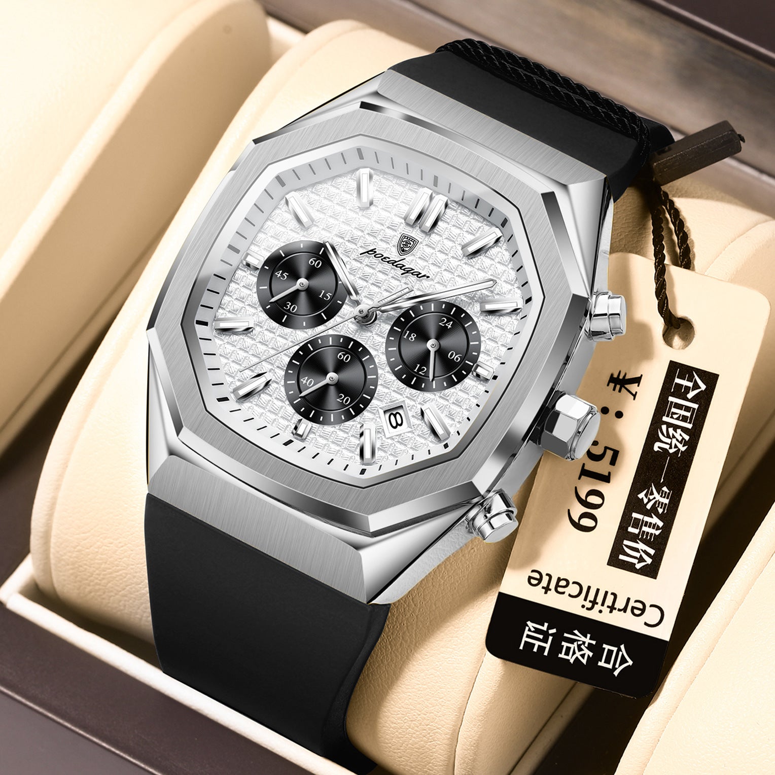 Multifunctional Calendar Mens Watch