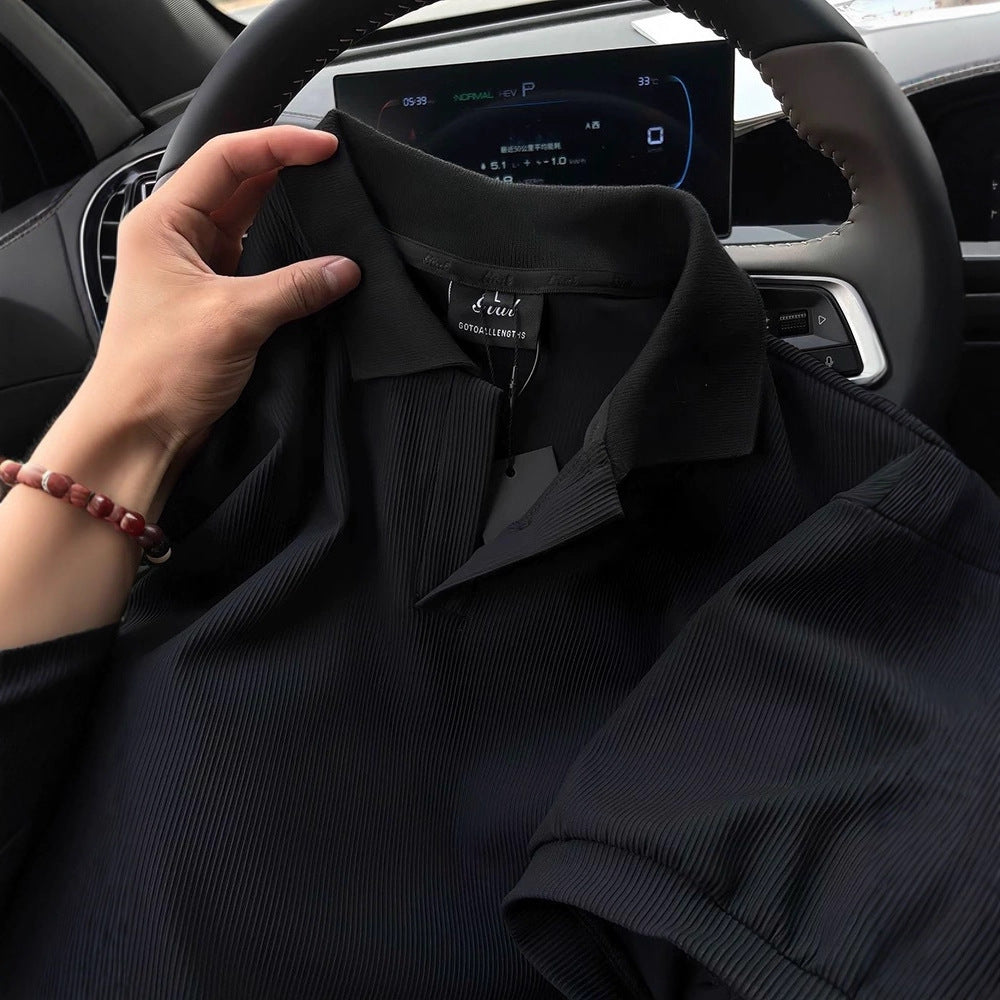 Mens Seagull Collar Polo Shirt