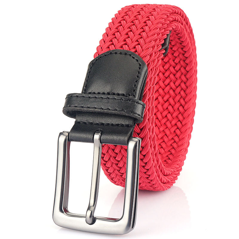 Elastic Pin Buckle Canvas Belt for Men