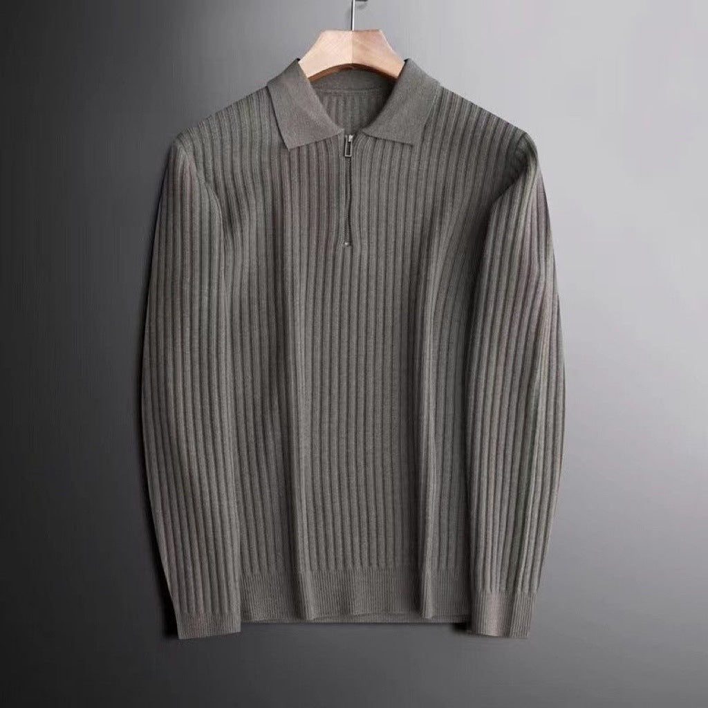 Men's Lapel Knit Polo Shirt