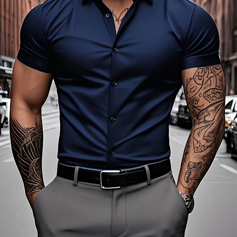 Solid-Color Shirts for Men