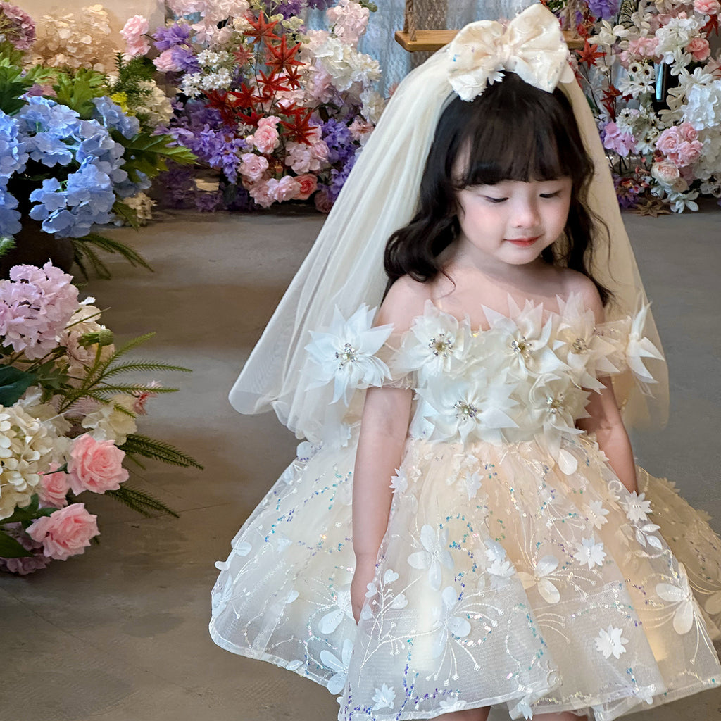 Rare High-end Flower Girl Princess Dress For Little Girls
