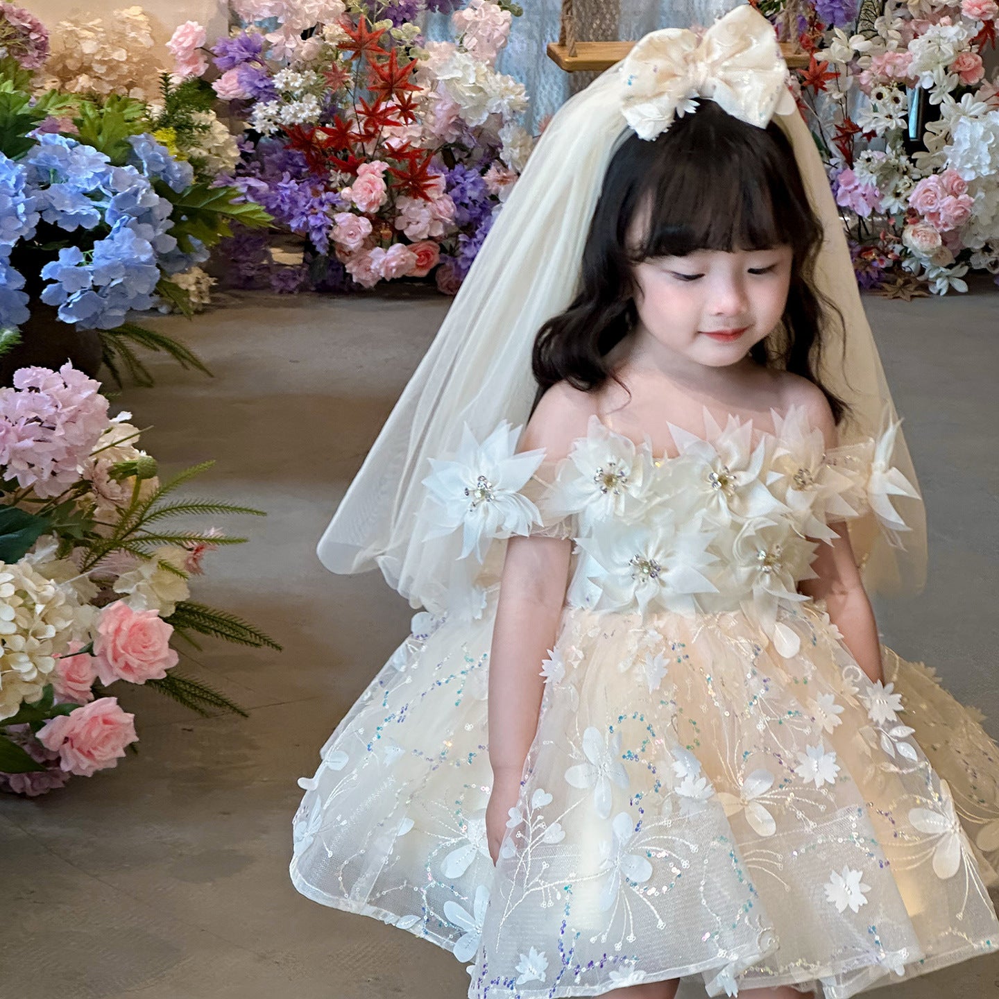 Rare High-end Flower Girl Princess Dress For Little Girls
