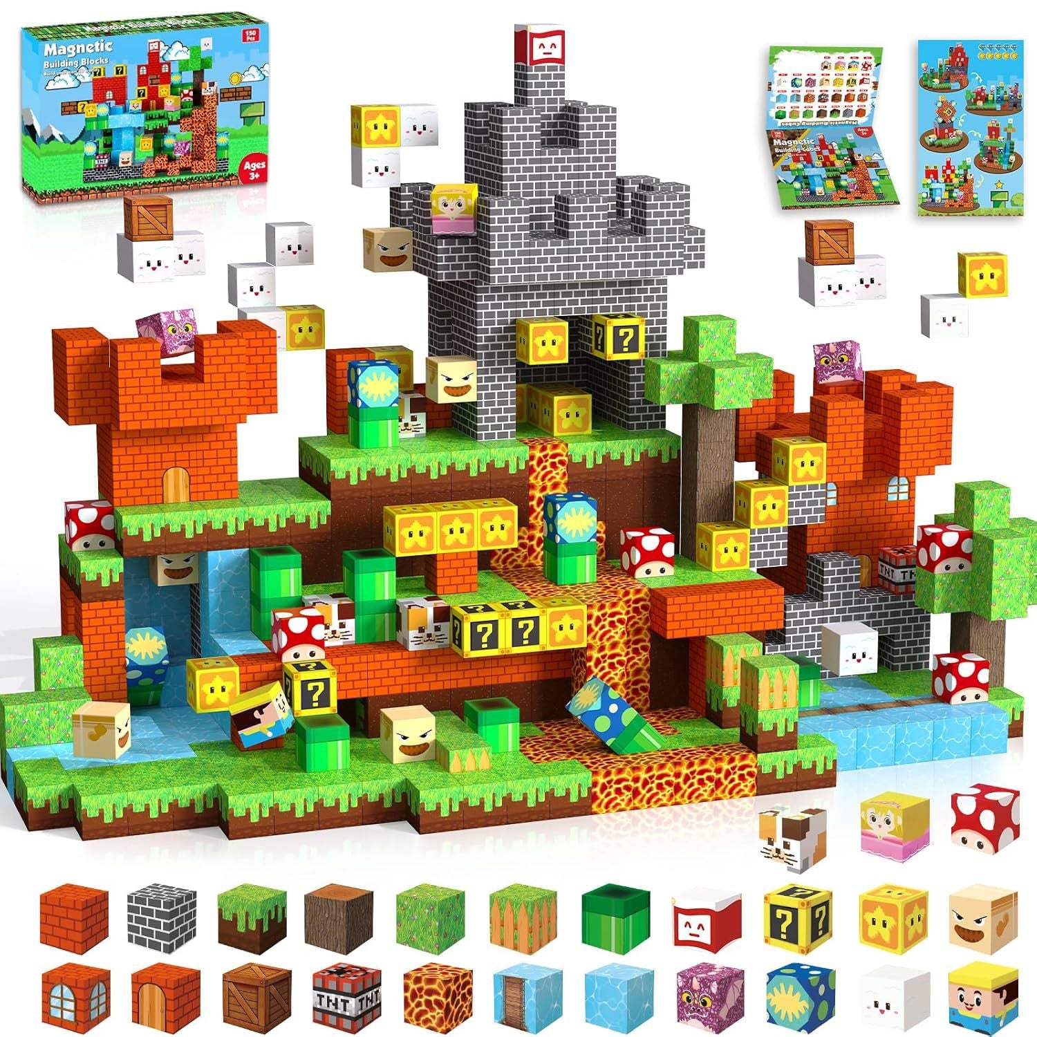 Magnetic Building Blocks Themed Sets for Kids